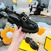 Black Premium 6cm High Sole Leather Shoe - 4