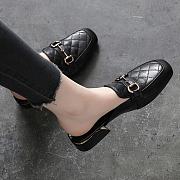 Soft Leather Low Sole Slippers Fashion Women Black - 3