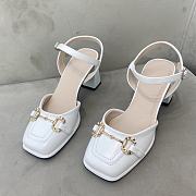 White Premium Soft Leather Sandal Shoes - 4