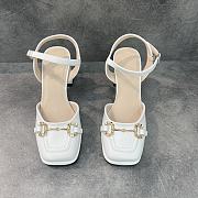 White Premium Soft Leather Sandal Shoes - 5