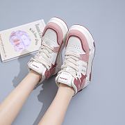 Women's Fashion Lace-up High Neck Sneakers - 4