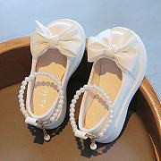 Doll Shoes Breathable Soft Sole Leather in white for kids - 4