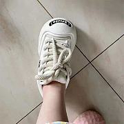 Canvas Sneakers Open Toe Cute Smiling Pattern For Women - 4