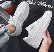 Men's and women's sneakers with easy-to-clean leather material with anti-slip soles 3cm high - 5