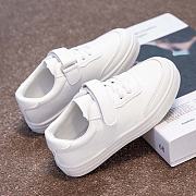 Korean style soft sole white sneakers for kids - 4