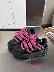 High Top Black Pink Stripe High Quality Sneaker  - 2