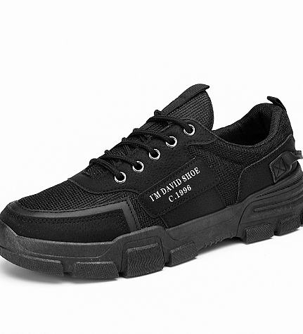 Men's Fashion Black Anti-Slip Waterproof Breathable Sneakers Ttg140 - 1