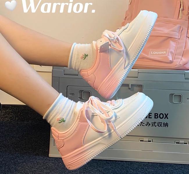 Chunky Sneakers Women Platform Shoes New Gradient Colour Breathable Sports Shoes 2022 Running White Shoes Basket Femme - 1