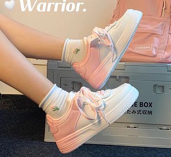 Chunky Sneakers Women Platform Shoes New Gradient Colour Breathable Sports Shoes 2022 Running White Shoes Basket Femme