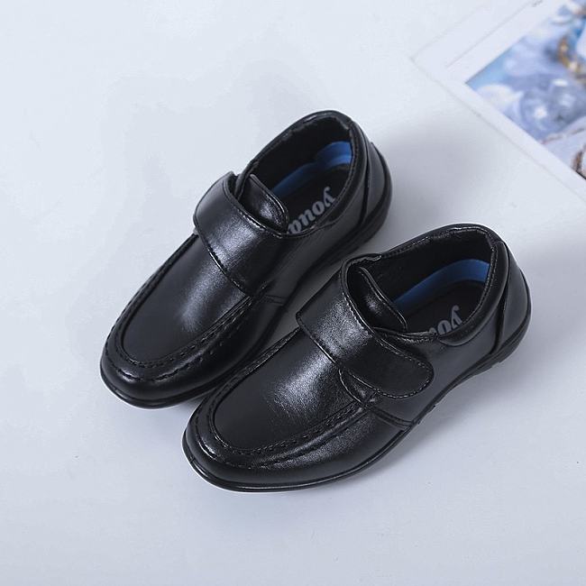 Kid black school shoes for boys Rubber shoes 527 - 1