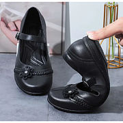 Thin Strap Shiny Black Rubber Shoes For Girl Kids Small & Medium - 2