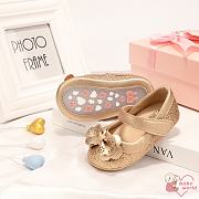 Baby girl golden glitter bow flat princess shoes baby soft bottom non-slip comfortable casual toddler shoes - 5