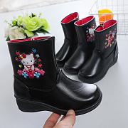 New high top black shoes for kids girls - 3