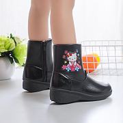 New high top black shoes for kids girls - 2