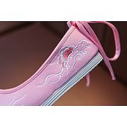 Pink Antique Embroidery Shoes - 4