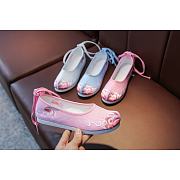 Pink Antique Embroidery Shoes - 5