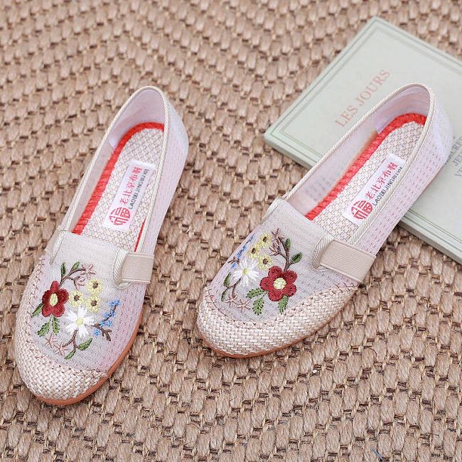 Women's Summer Fashion Soft Sole Mixed Mesh Shoe Embroidery Embroidery Patterns 2022 - 1