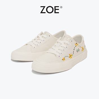 Chang'e Flower Embroidered Canvas Sneakers SK002 ZOE