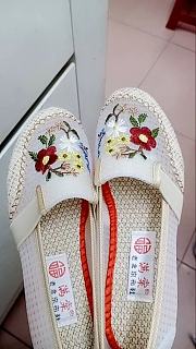 Women's Summer Fashion Soft Sole Mixed Mesh Shoe Embroidery Embroidery Patterns 2022 - 2