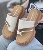 White Leather Sandal Slide High Quality  - 5