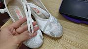 Floral embroidered high heel lace-up shoes GC020 - 3