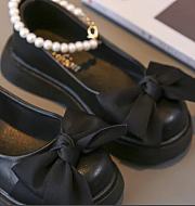 Doll Shoes Breathable Soft Sole Leather in black for kids - 4