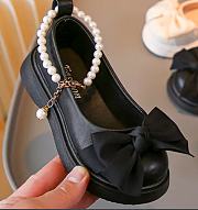 Doll Shoes Breathable Soft Sole Leather in black for kids - 5