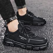 Men's Fashion Black Anti-Slip Waterproof Breathable Sneakers Ttg140 - 2