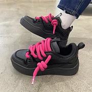 High Top Black Pink Stripe High Quality Sneaker  - 4