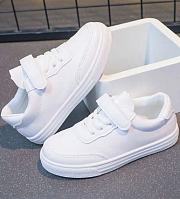 Korean style soft sole white sneakers for kids - 6