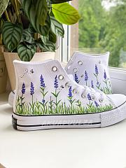 LAVENDER & BEES Hand Painted SHOES  - 1