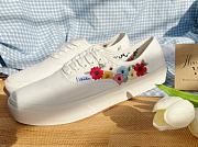 Custom Painted Shoes with Wildflowers and Bees Painting - 3