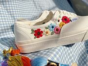 Custom Painted Shoes with Wildflowers and Bees Painting - 4