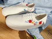 Custom Painted Shoes with Wildflowers and Bees Painting - 5