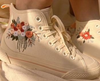 Rose Embroidered Shoes