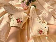 Rose Embroidered Shoes - 5