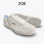 ZOE Tulip Flower Embroidered Canvas Sneakers - 2