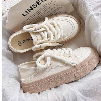 Simple women's sneakers with Jine rope canvas