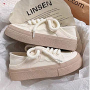 Simple women's sneakers with Jine rope canvas - 4