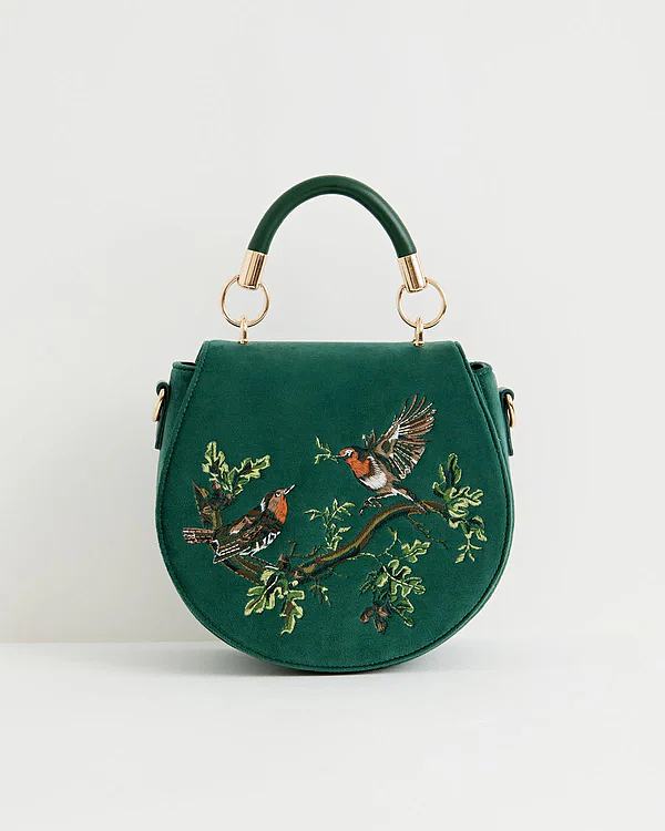 Midi Mayfair  Embroidered Bag green - 1