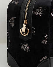 Velvet Embroidered bag black - 4