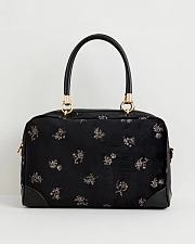 Velvet Embroidered bag black - 3