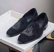 Men Men black velvet embroidered  shoes  - 1