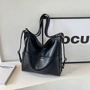 High Quality Leather Handbag Cagole Black Size 26x13x18cm - 2