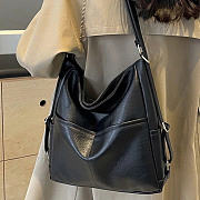 High Quality Leather Handbag Cagole Black Size 26x13x18cm - 4