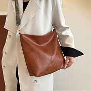 Artisan Crossbody Tote With Unique Color Blocked Strap - 4