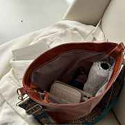 Artisan Crossbody Tote With Unique Color Blocked Strap - 3