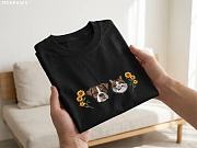 Custom Embroidered Floral Dog Shirt with Sleeve Black - 1