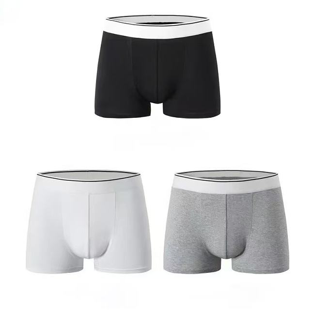 3 men's boxer briefs (white/black/gray) - 1