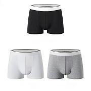 3 men's boxer briefs (white/black/gray) - 1